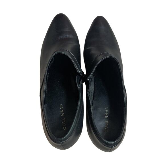 Cole Haan Women's Ankle Bootie Black Leather Booties Size 38 7.5 Pumps Heels - Picture 8 of 10